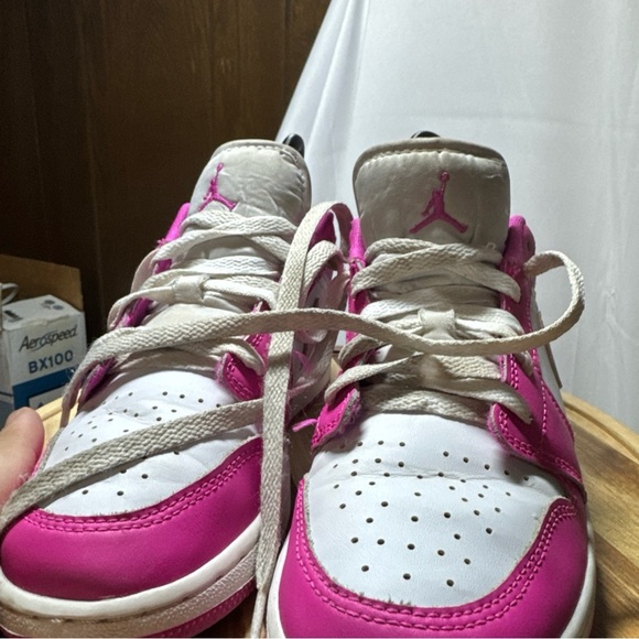 Air Jordan 1 Low Alt PS Fire Pink White Shoes FN7376-600 Kid's Size  5Y - Picture 4 of 8